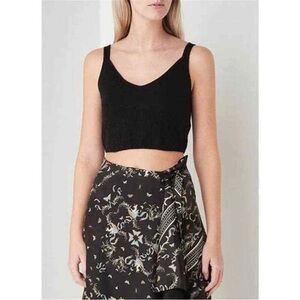 All Saints Black Crop Top